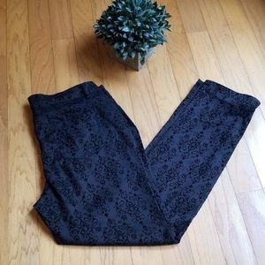 Black Ikat Skinny Jeans Size 16